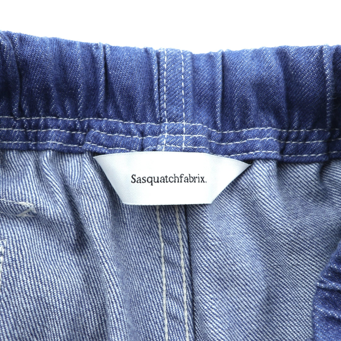 Sasquatchfabrix. Made in Japan Utility Full Flap Denim Pants, Wide Cargo Size M, Indigo, 24SS-PA9-003