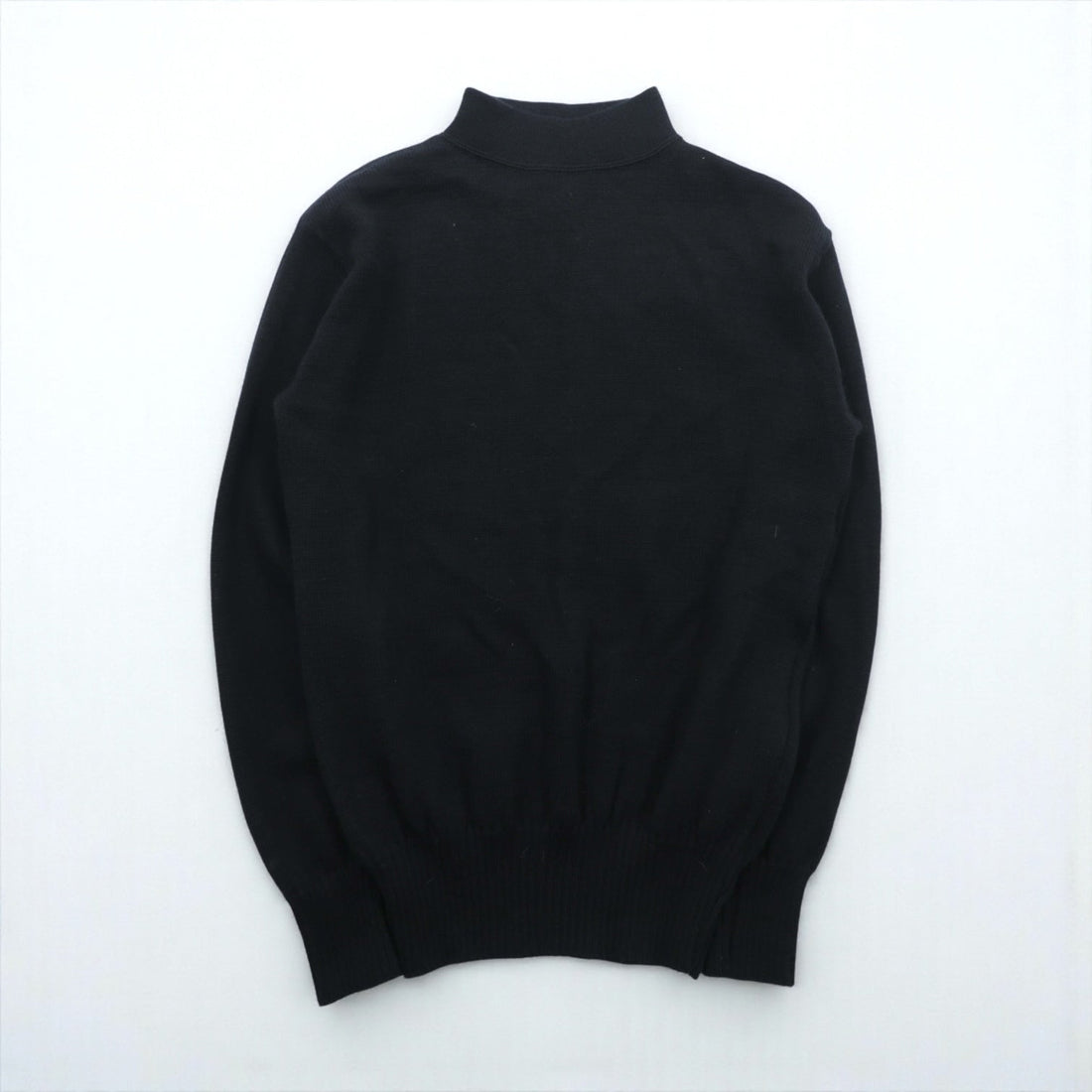 VINTAGE 00年代 US NAVY 米海軍 モックネック ニット セーター M ブラック ウール 8405-01-214-4002 MITTS NITTS INC