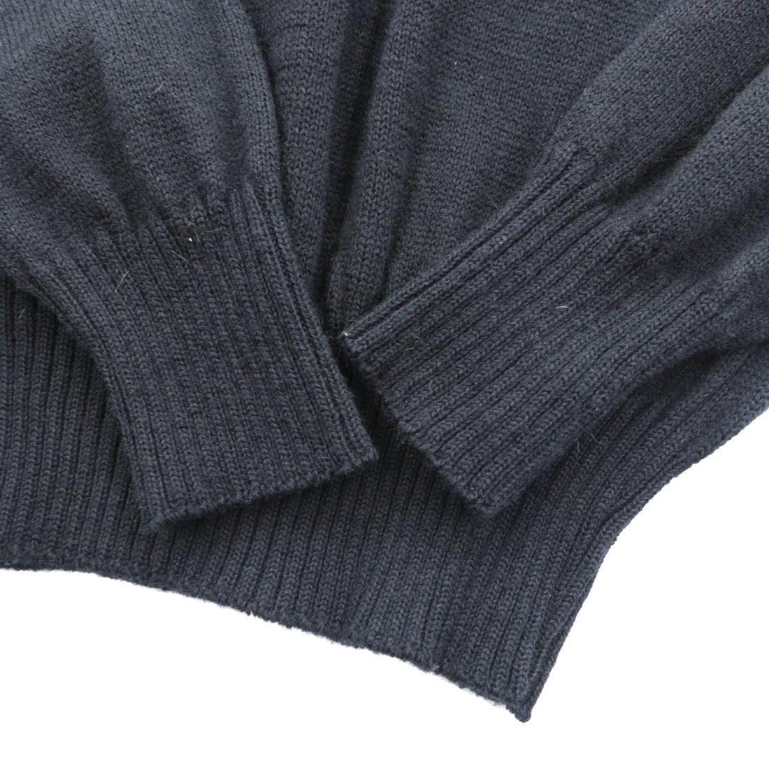 VINTAGE 00年代 US NAVY 米海軍 モックネック ニット セーター M ブラック ウール 8405-01-214-4002 MITTS NITTS INC