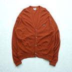 IZOD LACOSTE 80年代 USA製 ニット カーディガン L オレンジ アクリル ワンポイントロゴ