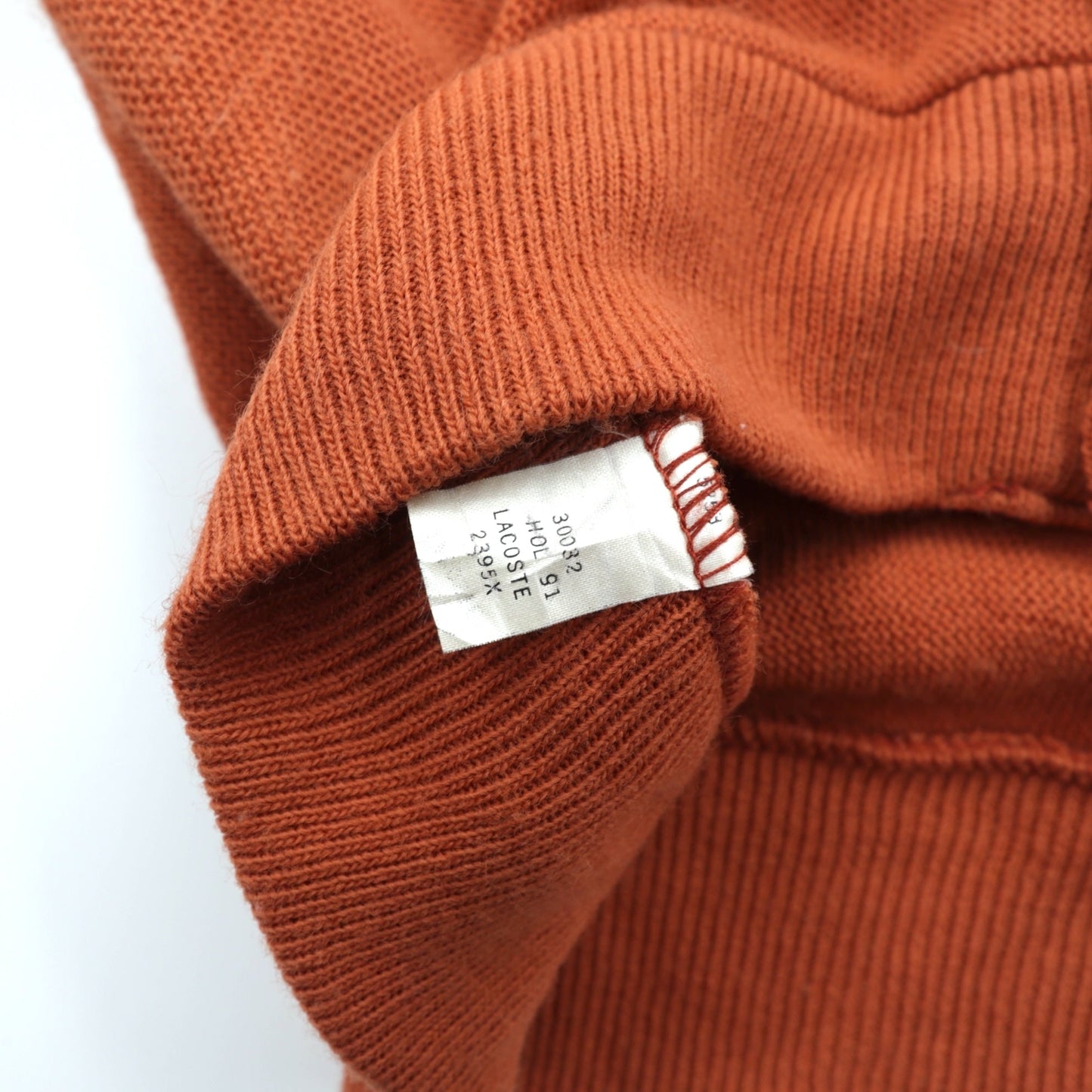 IZOD LACOSTE 80年代 USA製 ニット カーディガン L オレンジ アクリル ワンポイントロゴ