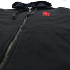 Polo Ralph Lauren Big Pony Embroidery Zip Hoodie, Large, Black, Fleece-Lined, Custom Fit, Cotton
