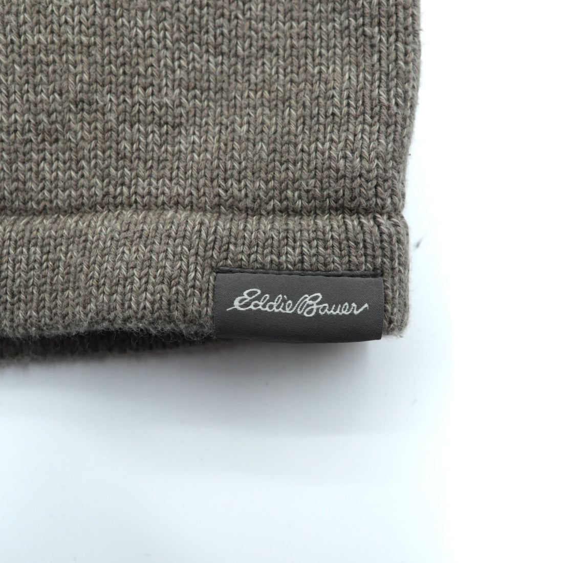 Eddie Bauer 前V クルーネック コットン ニット セーター XL ベージュ ラグランスリーブ