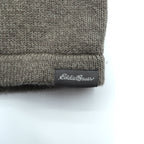Eddie Bauer 前V クルーネック コットン ニット セーター XL ベージュ ラグランスリーブ