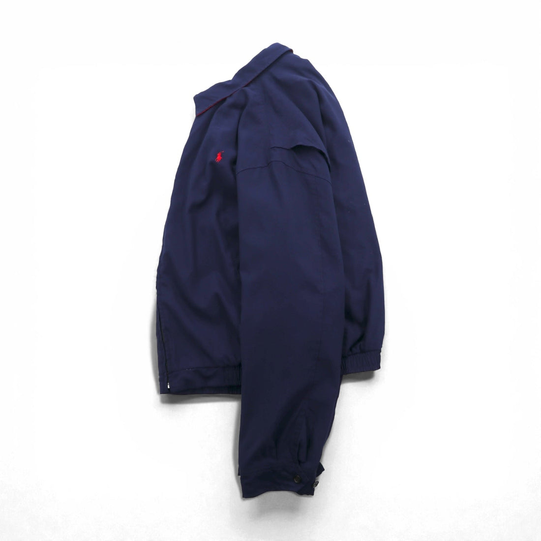 POLO GOLF RALPH LAUREN 90年代 ピーチスキン スウィングトップ ハリントンジャケット XL ネイビー 裏地チェック スモールポニー刺繍 チンストラップ