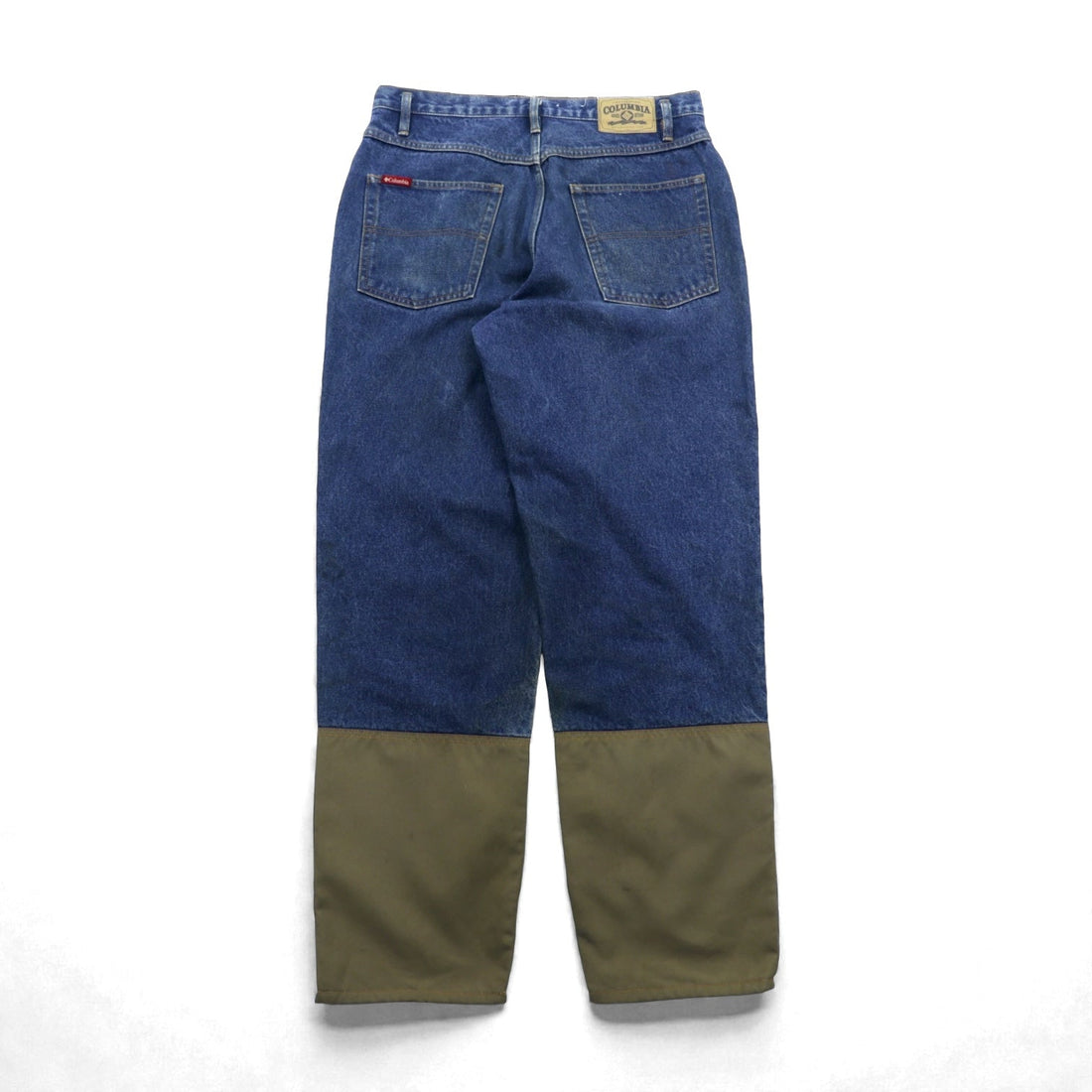 Columbia 90年代 ダブルニー ハンティング デニムパンツ ジーンズ L インディゴ ベージュ