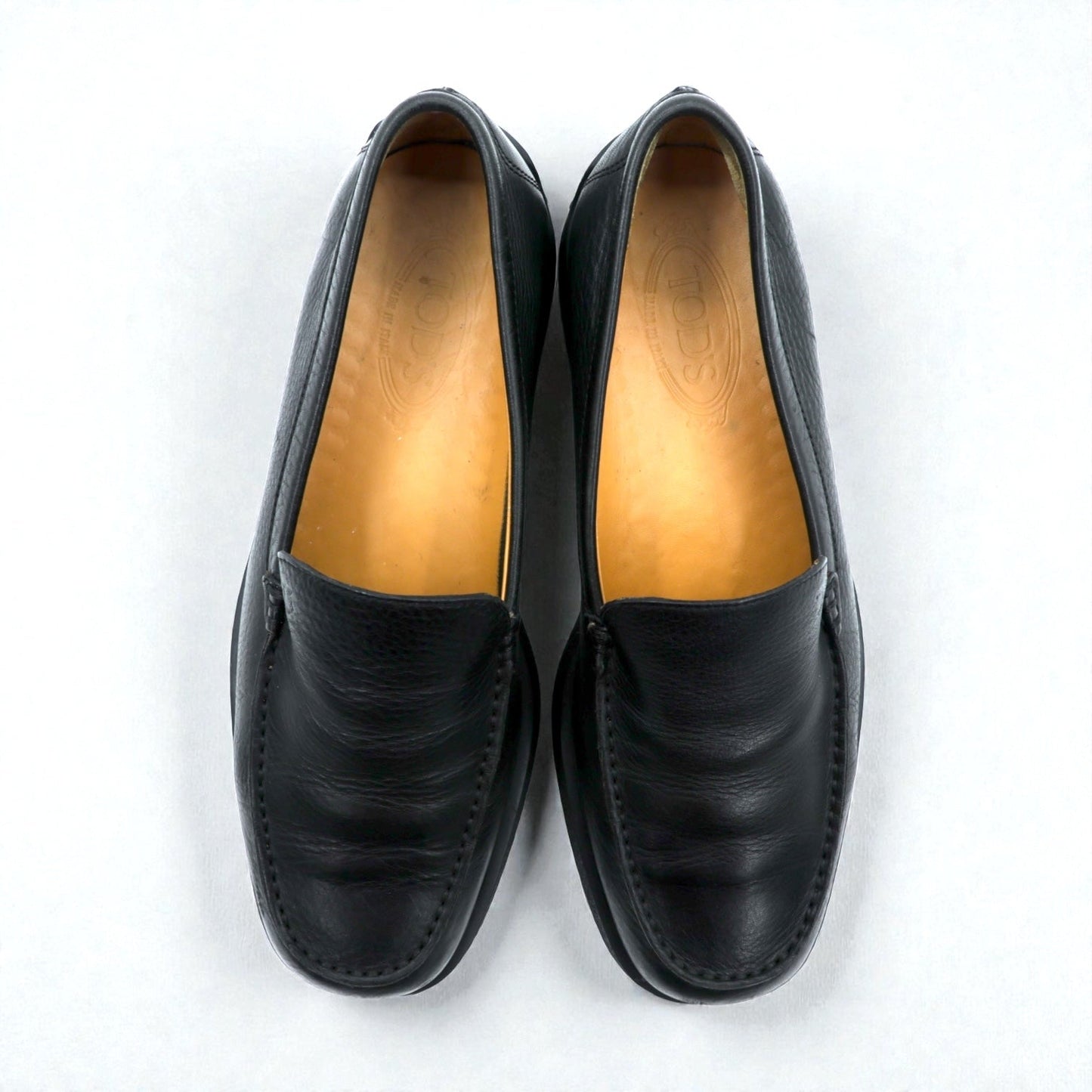 TOD'S ヴァンプ ドライビングシューズ スリッポン ローファー 28cm ブラック レザー イタリア製