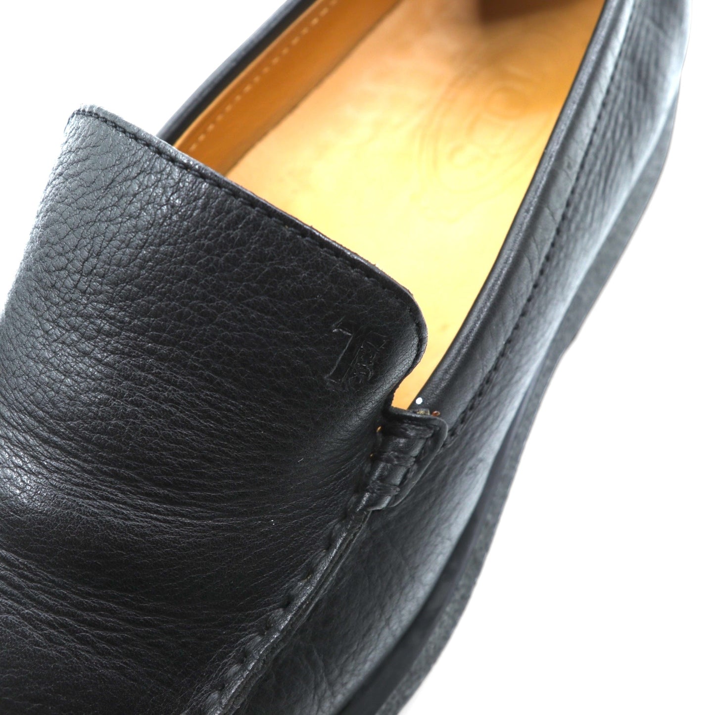 TOD'S ヴァンプ ドライビングシューズ スリッポン ローファー 28cm ブラック レザー イタリア製