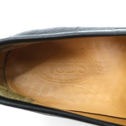 TOD'S ヴァンプ ドライビングシューズ スリッポン ローファー 28cm ブラック レザー イタリア製