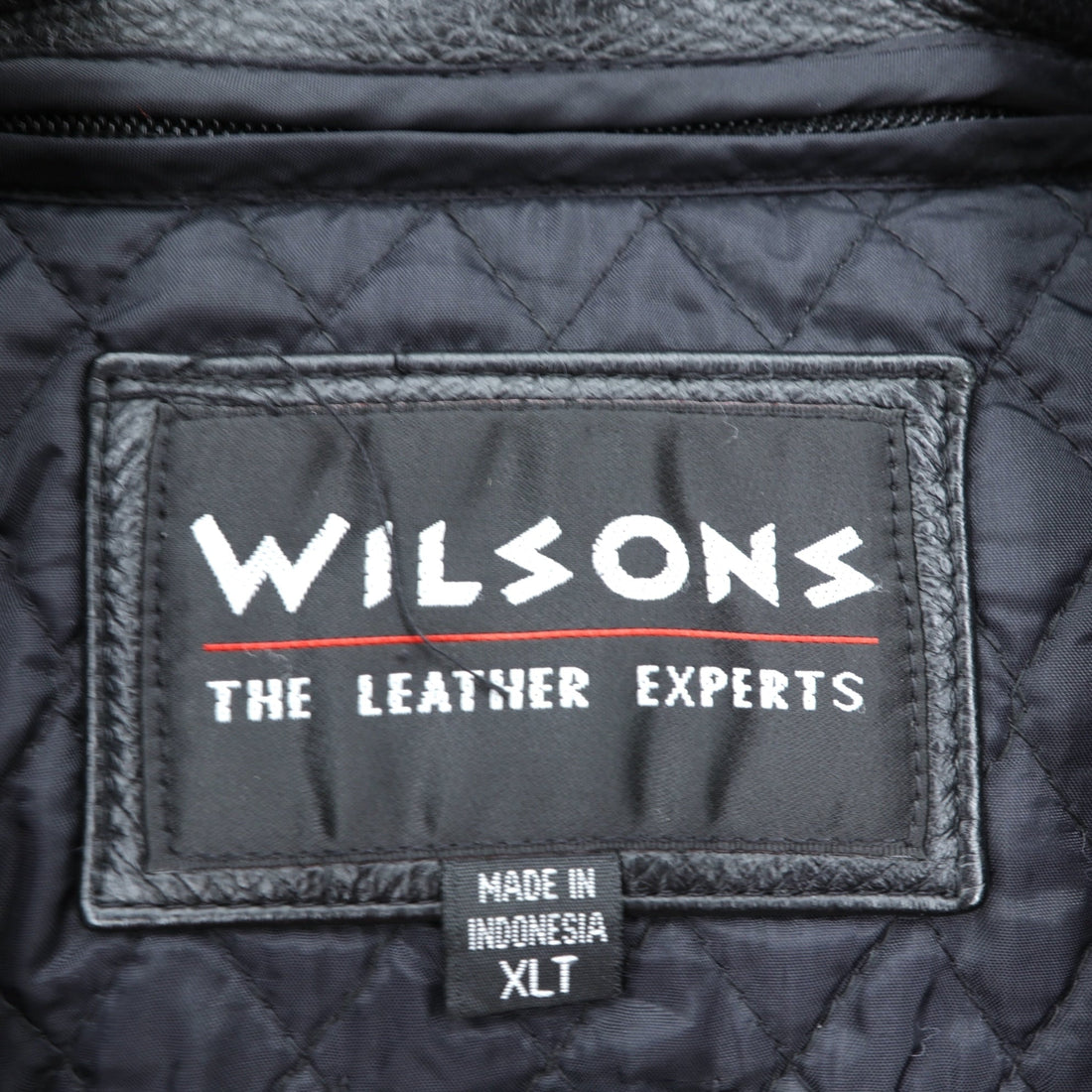 Wilson's 90s Padded Thinsulate Ultra Leather Rider Jacket, XL, Black, with Collar, Quilted Liner, and Detachable Zip-Up Closure