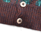 Preppy 80s France Vintage Knit ニット カーディガン L アーガイル柄 80年代 フランス製