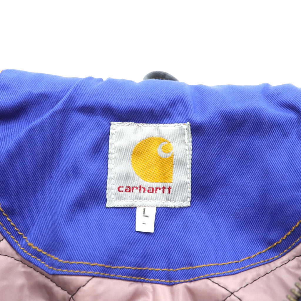 carhartt リメイク 再構築 カラーブロック ダック アクティブジャケット パーカー L マルチカラー クレイジーパターン コットン