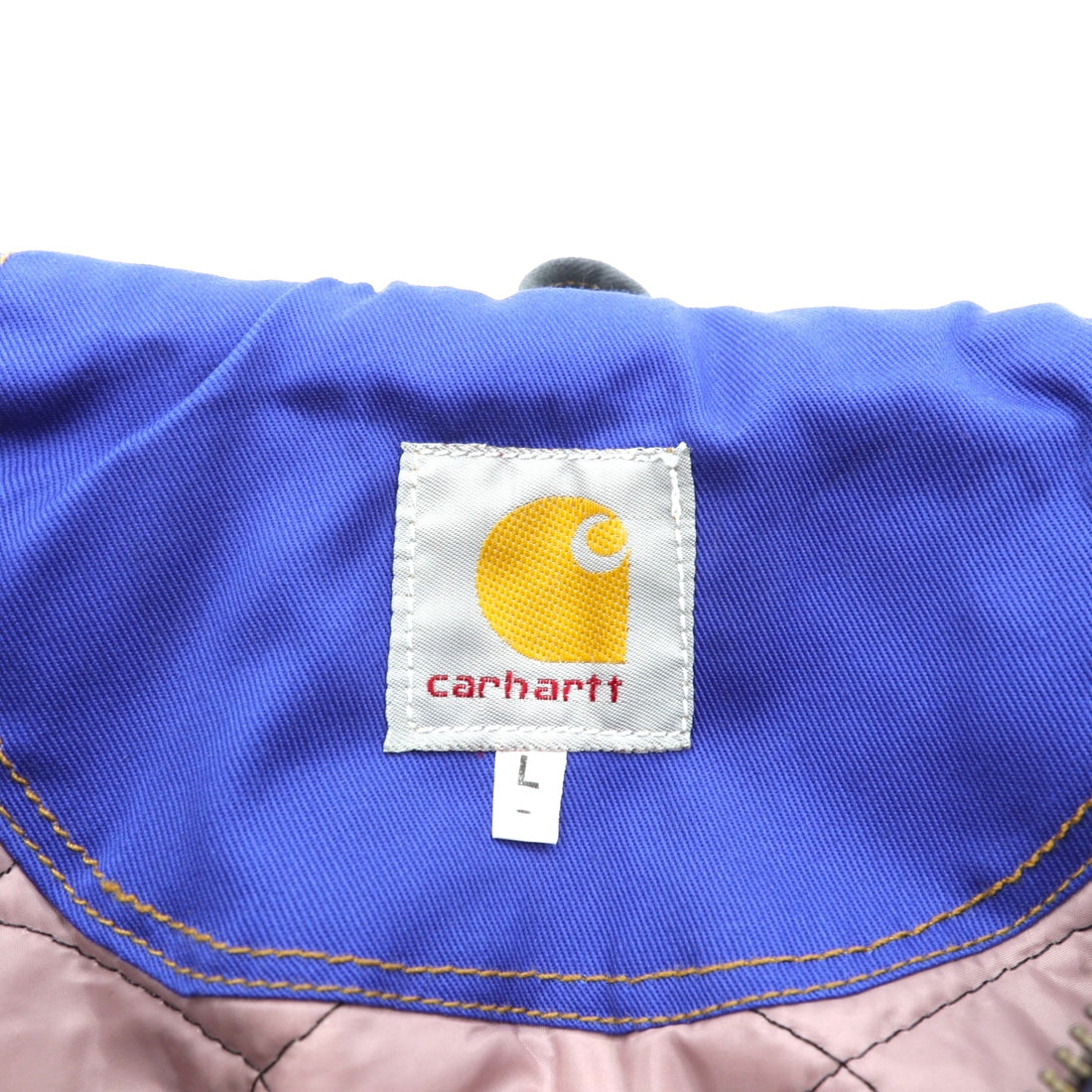 carhartt リメイク 再構築 カラーブロック ダック アクティブジャケット パーカー L マルチカラー クレイジーパターン コットン