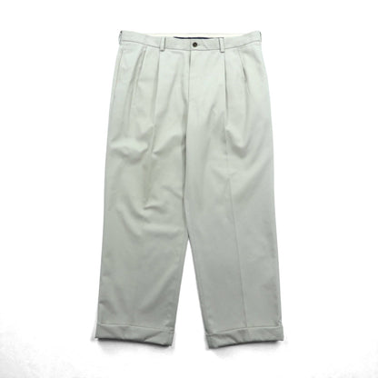Brooks Brothers 2タック ワイド チノパンツ スラックス L ベージュ ADVANTAGE CHINO THOMPSON
