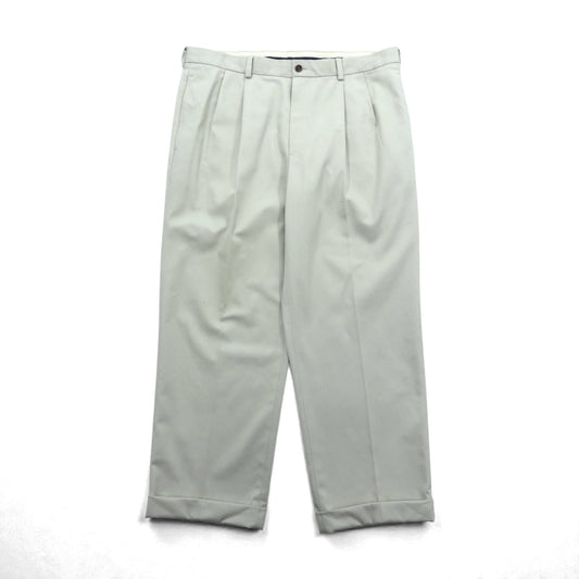 Brooks Brothers 2タック ワイド チノパンツ スラックス L ベージュ ADVANTAGE CHINO THOMPSON