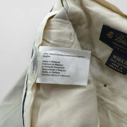 Brooks Brothers 2タック ワイド チノパンツ スラックス L ベージュ ADVANTAGE CHINO THOMPSON
