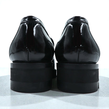 F.LLI.Giacometti タッセル エナメル ローファー スリッポン シャークソール 28cm ブラック パテントレザー vibramソール PIETROSTRADA イタリア製