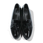 F.LLI.Giacometti タッセル エナメル ローファー スリッポン シャークソール 28cm ブラック パテントレザー vibramソール PIETROSTRADA イタリア製