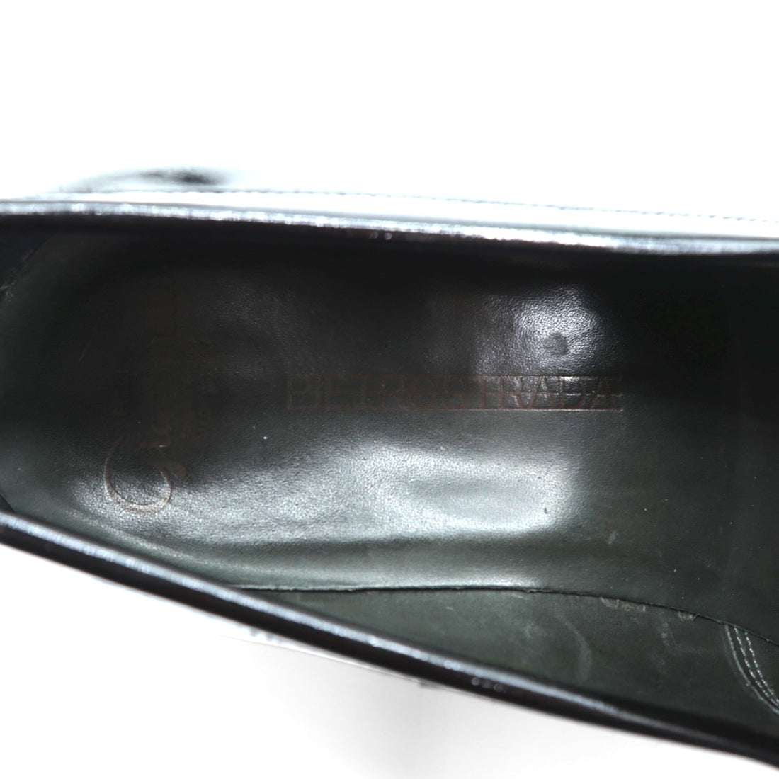 F.LLI.Giacometti Tassel Patent Leather Slip-On Loafers with Shark Sole, Size 28cm, Black Leather, Vibram PIETROSTRADA, Made in Italy