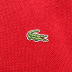 LACOSTE 80年代 USA製 Vネック ニット セーター XL レッド ワンポイントロゴ