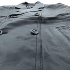 WInd Armor ダブルブレスト ラムレザーコート チェスターコート L ブラック シープレザー 羊革