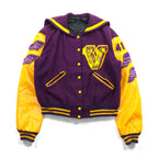 BELL'S SPORTING GOODS 70s USA Vintageスタジャンレタード  Varsity Jacket  XL ウール 袖PUレザー セーラーカラー ワッペン 短丈 70年代 USA製