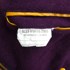 BELL'S SPORTING GOODS 70s USA Vintageスタジャンレタード  Varsity Jacket  XL ウール 袖PUレザー セーラーカラー ワッペン 短丈 70年代 USA製