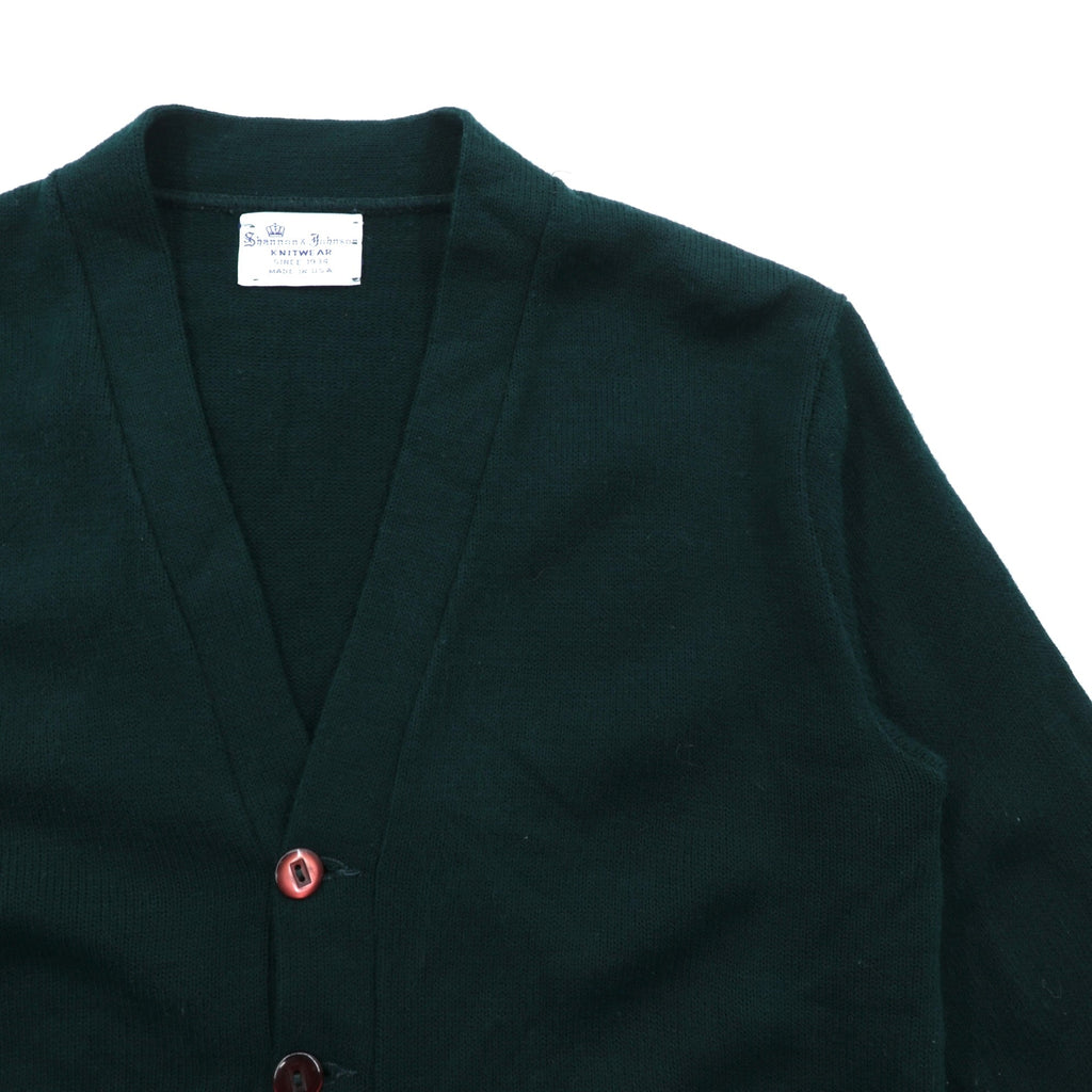 Shannon & Johnson 90s USA Vintage Knitwear ニット カーディガン M グリーン ウール 90年代 USA製