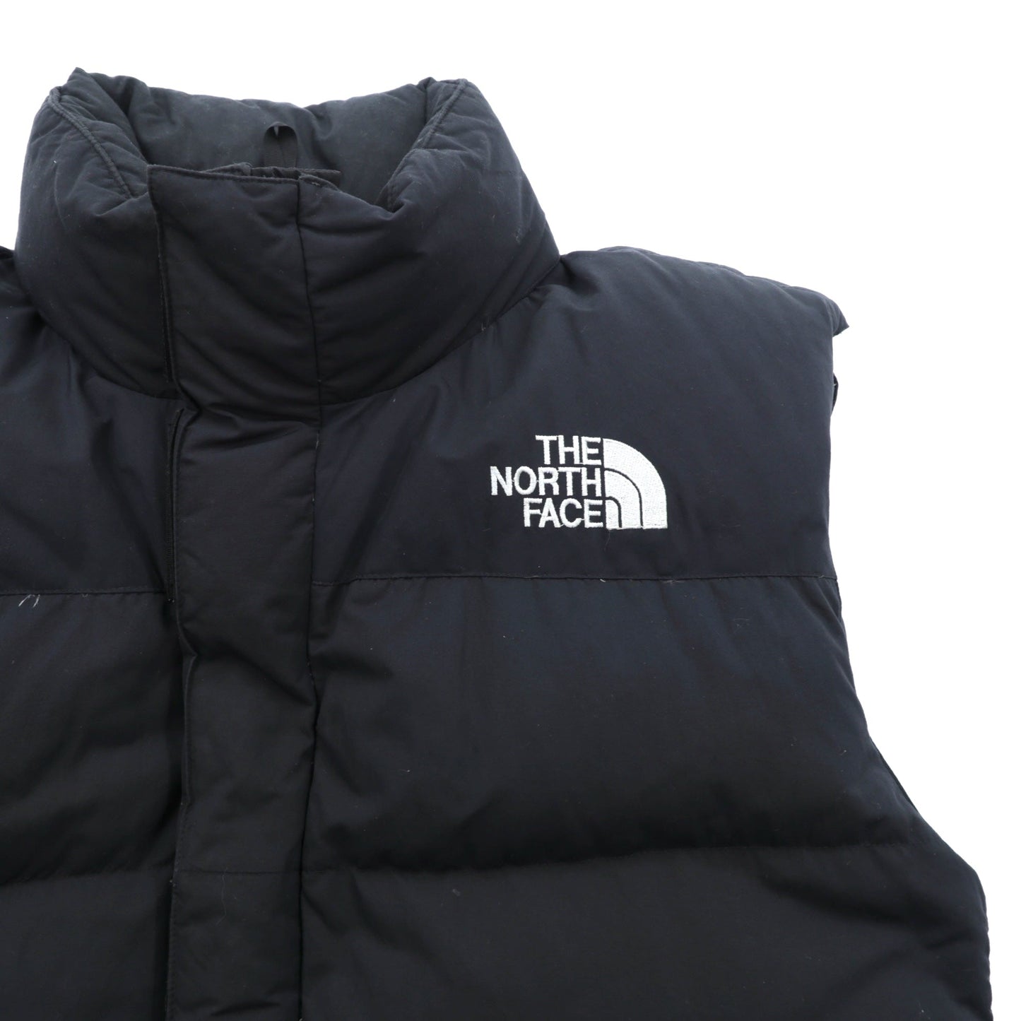 THE NORTH FACE ヌプシ グースインサレーションベスト L パーカー収納式 ドローコード ダブルジップ スタンドカラー