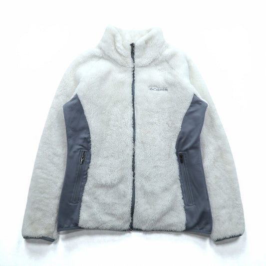Columbia パイル フリースジャケット L ホワイト スタンドカラー FAST BEAUTY PLUSH XL6620