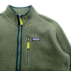 Patagonia レトロパイル プルオーバー ボア フリースジャケット M カーキ 胸ジップポケット STY22810