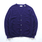 IZOD LACOSTE 70年代 Vネック ニット カーディガン L ネイビー アクリル 糸巻タグ