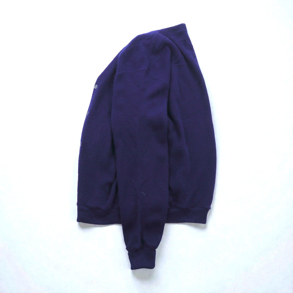 IZOD LACOSTE 70年代 Vネック ニット カーディガン L ネイビー アクリル 糸巻タグ