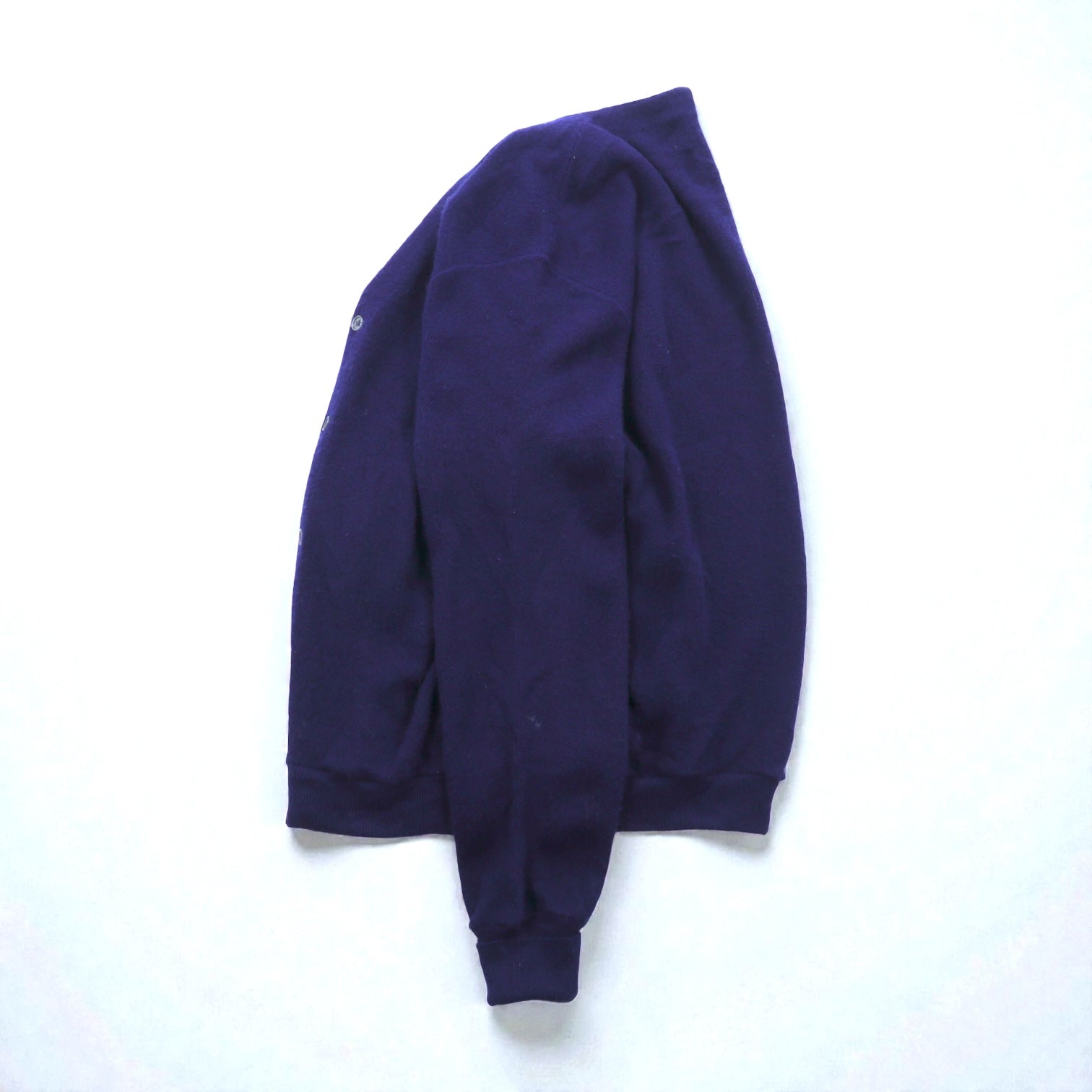 IZOD LACOSTE 70年代 Vネック ニット カーディガン L ネイビー アクリル 糸巻タグ