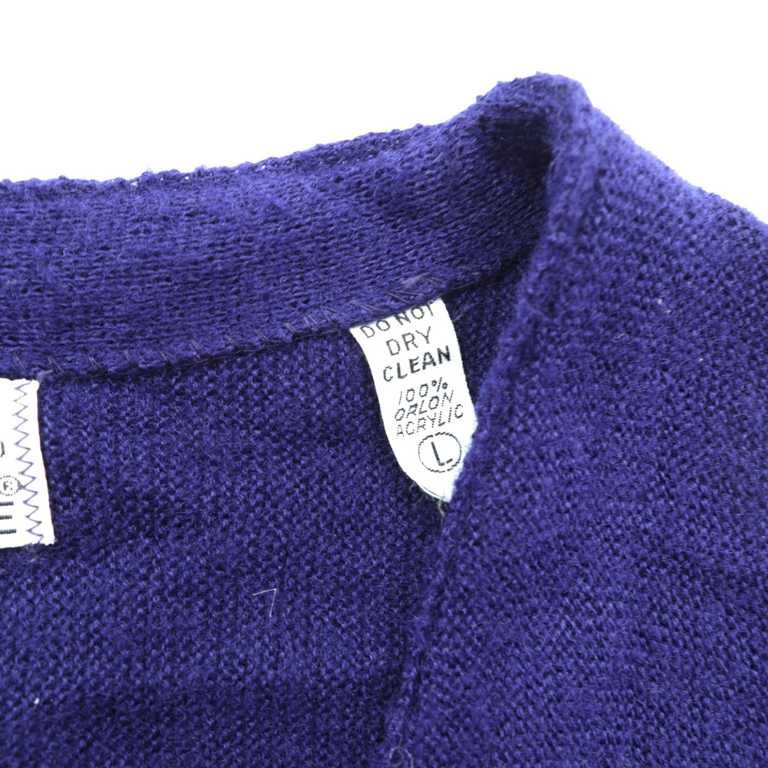 IZOD LACOSTE 70年代 Vネック ニット カーディガン L ネイビー アクリル 糸巻タグ