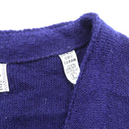 IZOD LACOSTE 70年代 Vネック ニット カーディガン L ネイビー アクリル 糸巻タグ