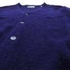 IZOD LACOSTE 70年代 Vネック ニット カーディガン L ネイビー アクリル 糸巻タグ