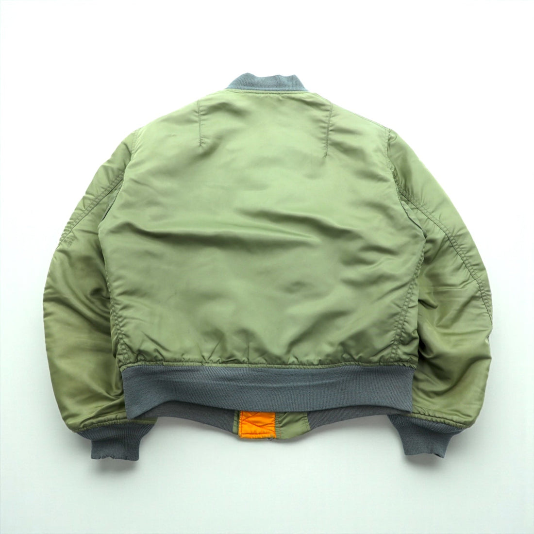 US Military 90s Vintage MA-1 Flight Jacket GREENBRIER Made in USA, Khaki Padded, Reversible, EMAR Zip, MIL-J-8279