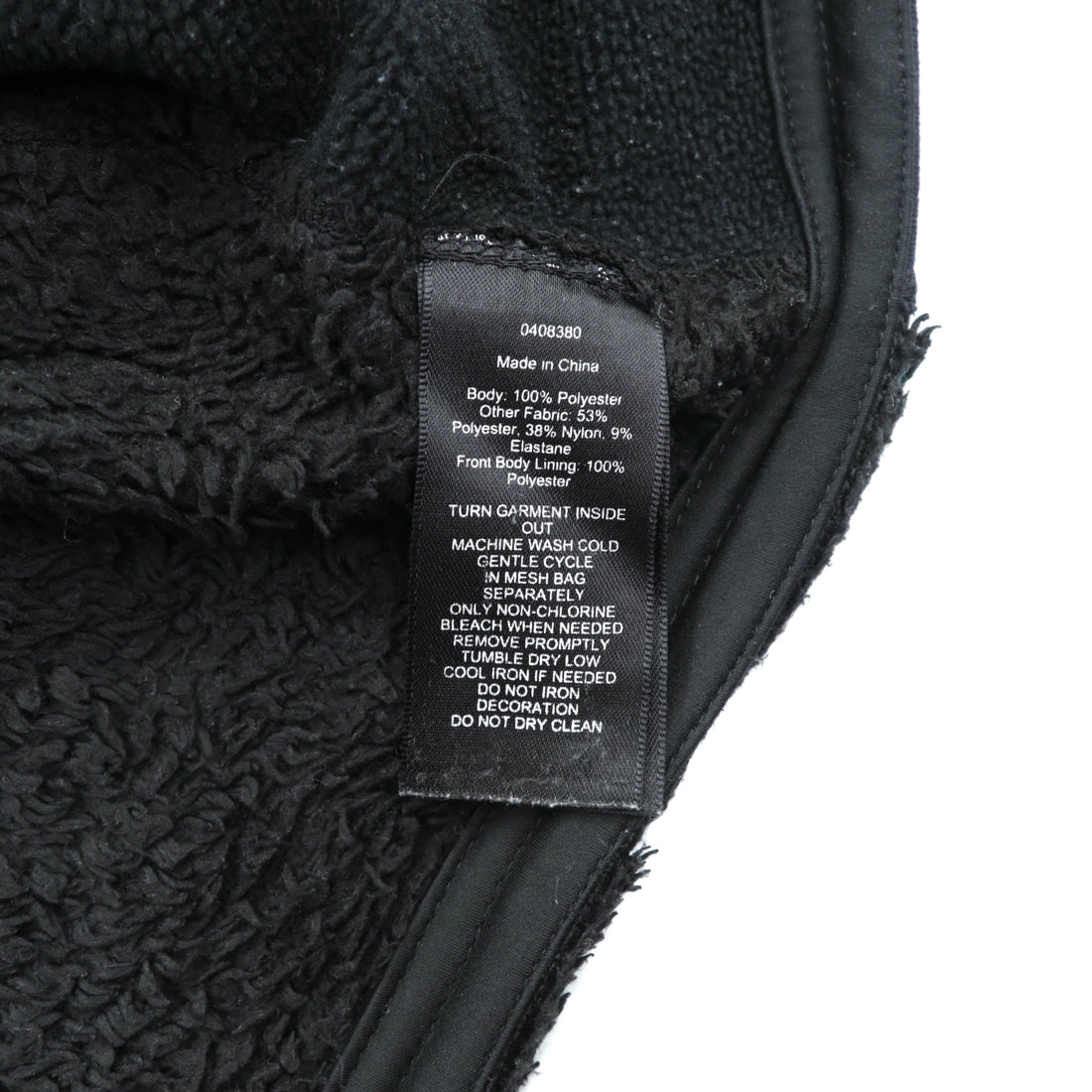 RLX Ralph Lauren Nylon Switching Fleece Jacket, Large, Stretch, Double Zip, Stand Collar, Black