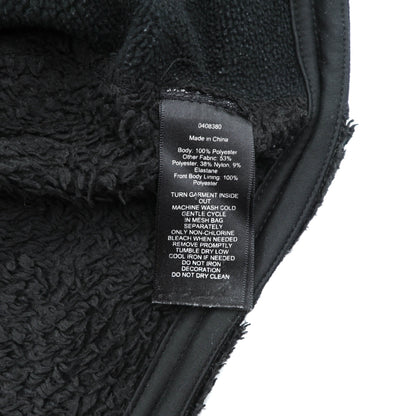 RLX Ralph Lauren ナイロン切替 フリースジャケット L ストレッチ ダブルジップ スタンドカラー ブラック