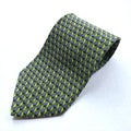 Ermenegildo Zegna Silk Allover Pattern Geometric Tie Made in Italy