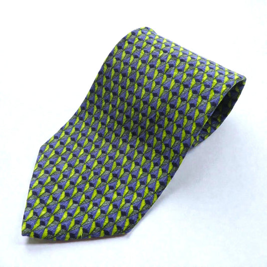 Ermenegildo Zegna ネクタイ シルク 総柄 ジオメトリック 幾何学模様 イタリア製