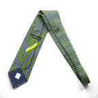 Ermenegildo Zegna Silk Allover Pattern Geometric Tie Made in Italy
