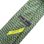 Ermenegildo Zegna Silk Allover Pattern Geometric Tie Made in Italy