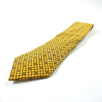 LANCEL Made in Italy Tie Gold Allover Pattern Silk Unused
