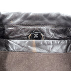 Kenneth Cole レザーコート 中綿 チェスターコート L レザー ウエストベルト付き エポレット 比翼