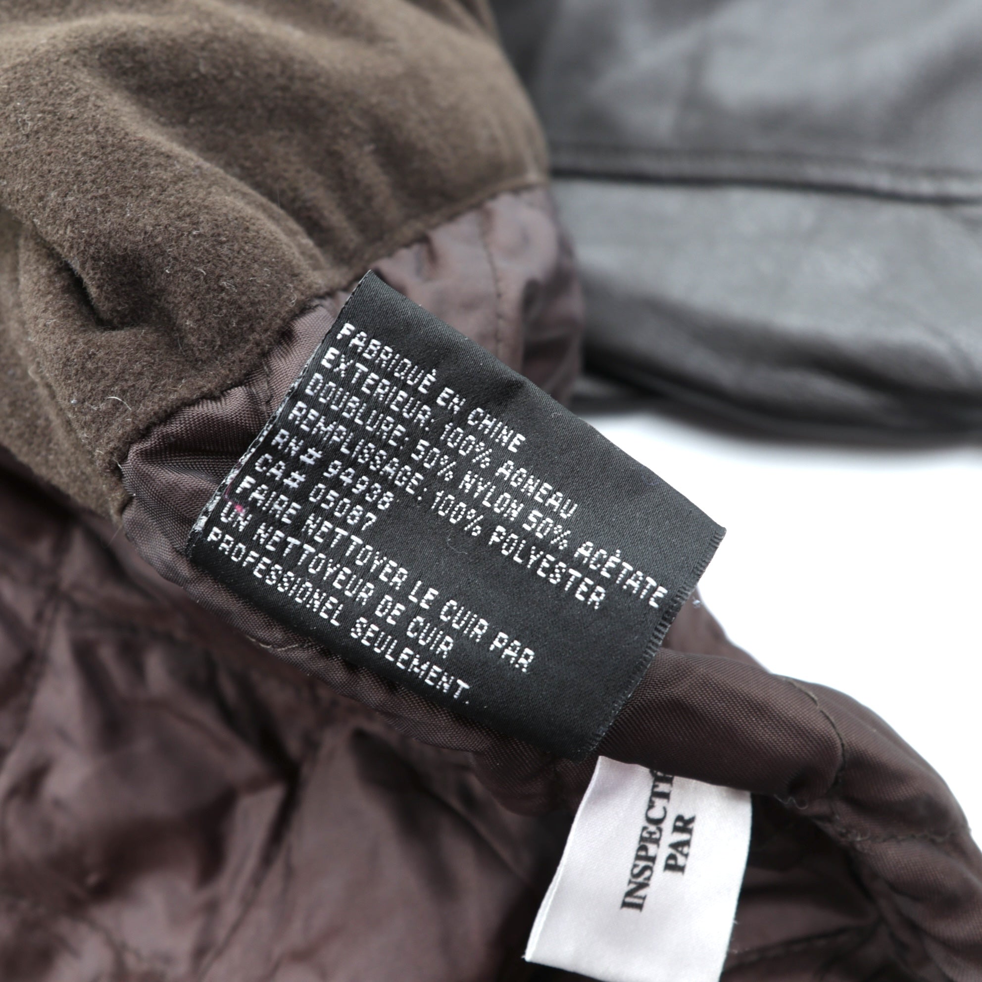 Kenneth Cole レザーコート 中綿 チェスターコート L レザー ウエストベルト付き エポレット 比翼