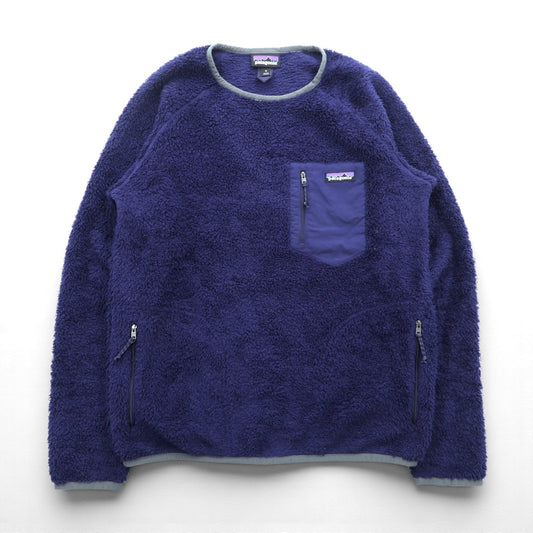 Patagonia ロスガトス クルー Los Gatos Crew ボア フリースジャケット M ネイビー プルオーバー 胸ポケット 25895