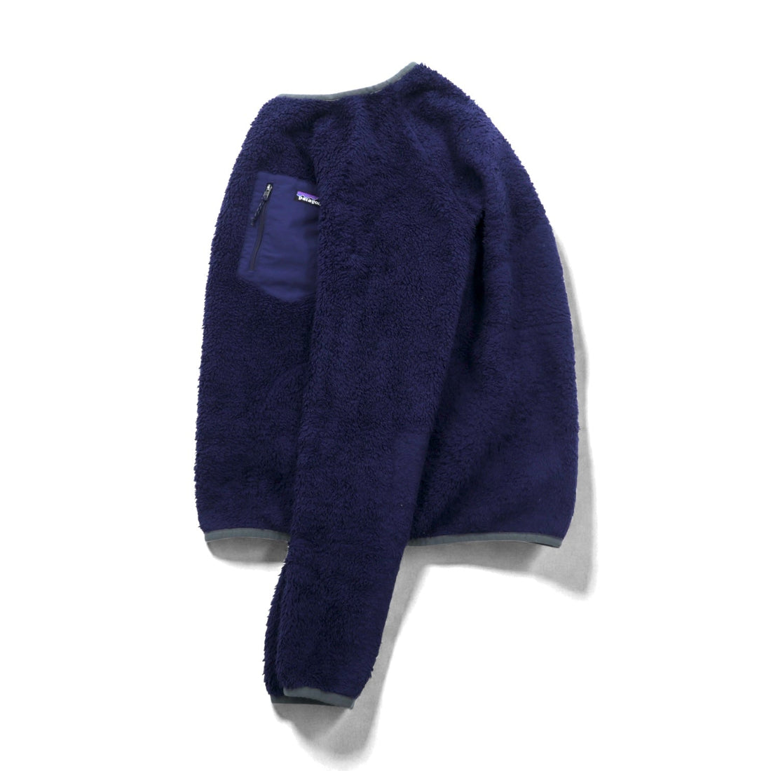 Patagonia Los Gatos Crew Boa Fleece Jacket, Medium, Navy, Pullover Chest Pocket, 25895
