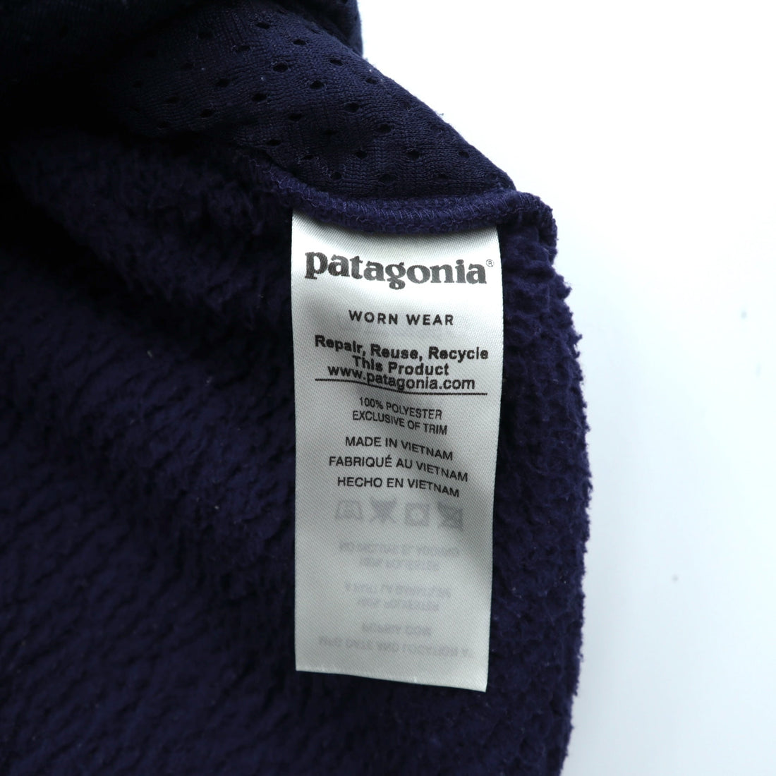 Patagonia Los Gatos Crew Boa Fleece Jacket, Medium, Navy, Pullover Chest Pocket, 25895